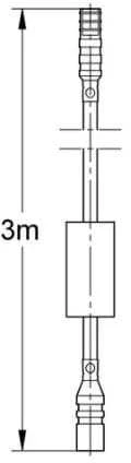 Ilginamasis kabelis GROHE, 3m, juodas