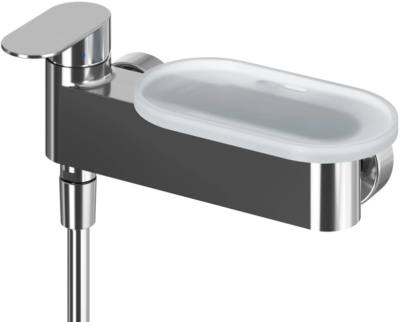 Lentynėlė maišytuvui Ravak Chrome II, permatoma balta