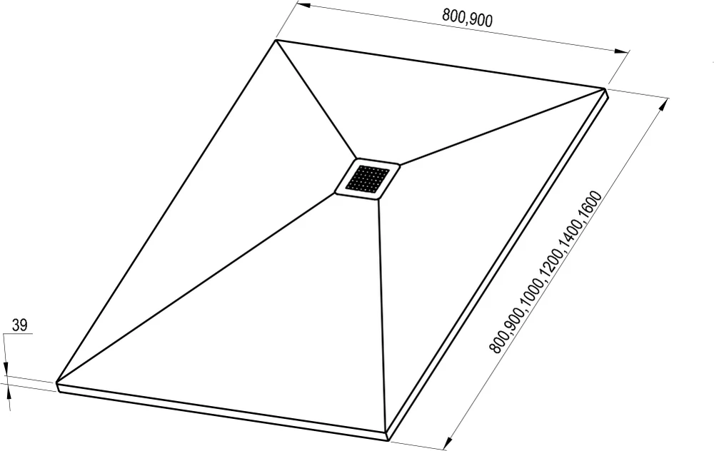 Lietas dušo padėklas Ravak Slate Pro, 100x80 baltas matinis