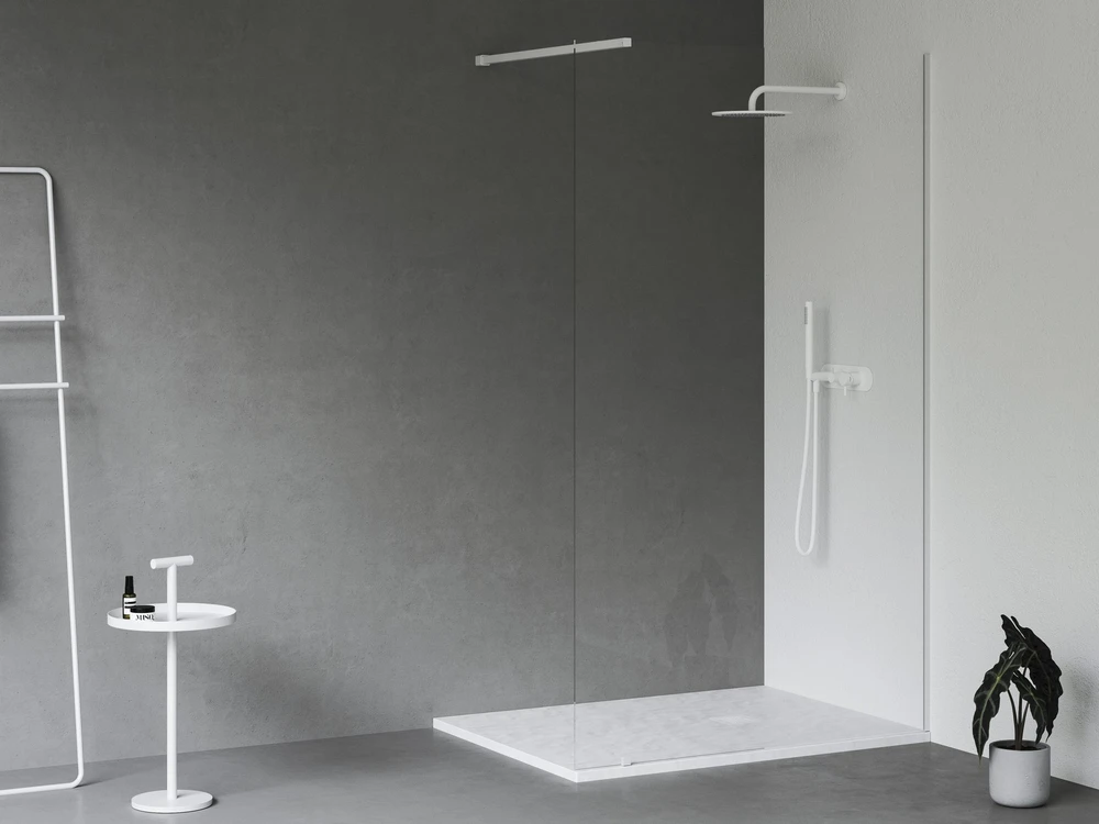 Lietas dušo padėklas Ravak Slate Pro, 100x80 baltas matinis