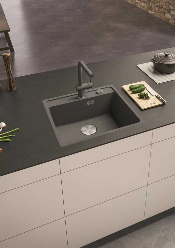 Granitinė plautuvė Franke Maris MRG 210-52, 135.0683.034, Onyx - juoda