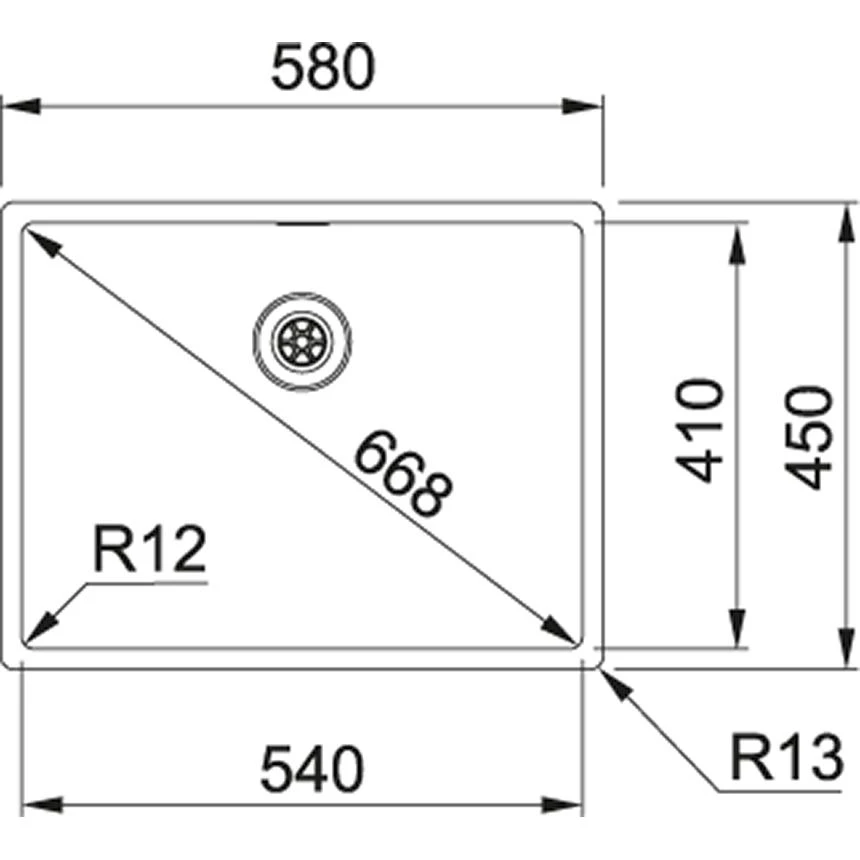 Plautuvė Franke BXX 210/110-54 su ventiliu eksc