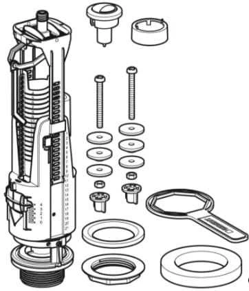 Vandens nuleidimo mechanizmas Geberit 136909212