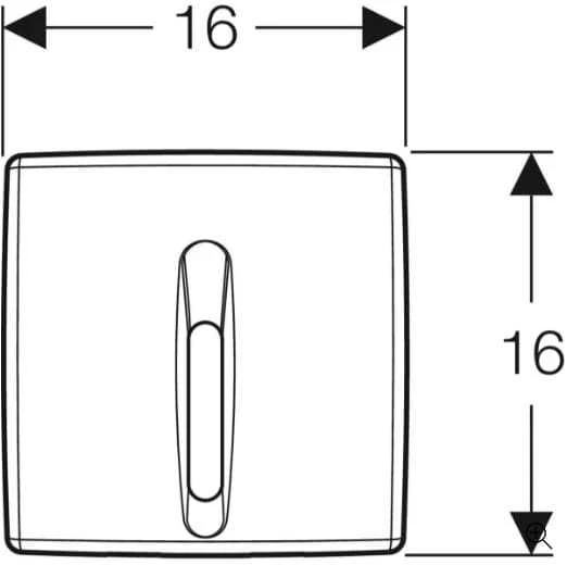 Pisuaro vandens nuleidimo klavišas Geberit HyBasic, elektroninis