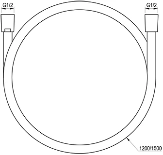 Plastikinė bidė žarna Ravak, 916.20BLM 120 cm, juodas matinis