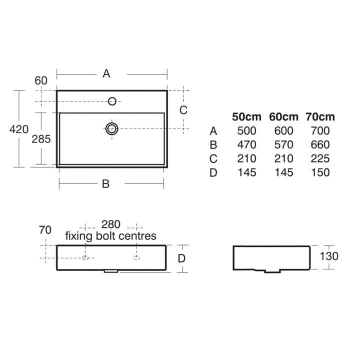 Pastatomas praustuvas Ideal Standard Strada, 60 cm