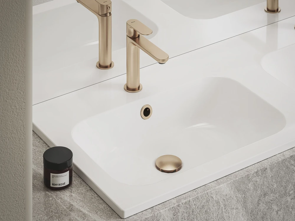 Praustuvo sifono vožtuvas Ravak Click-Clack, Rose Gold Brushed
