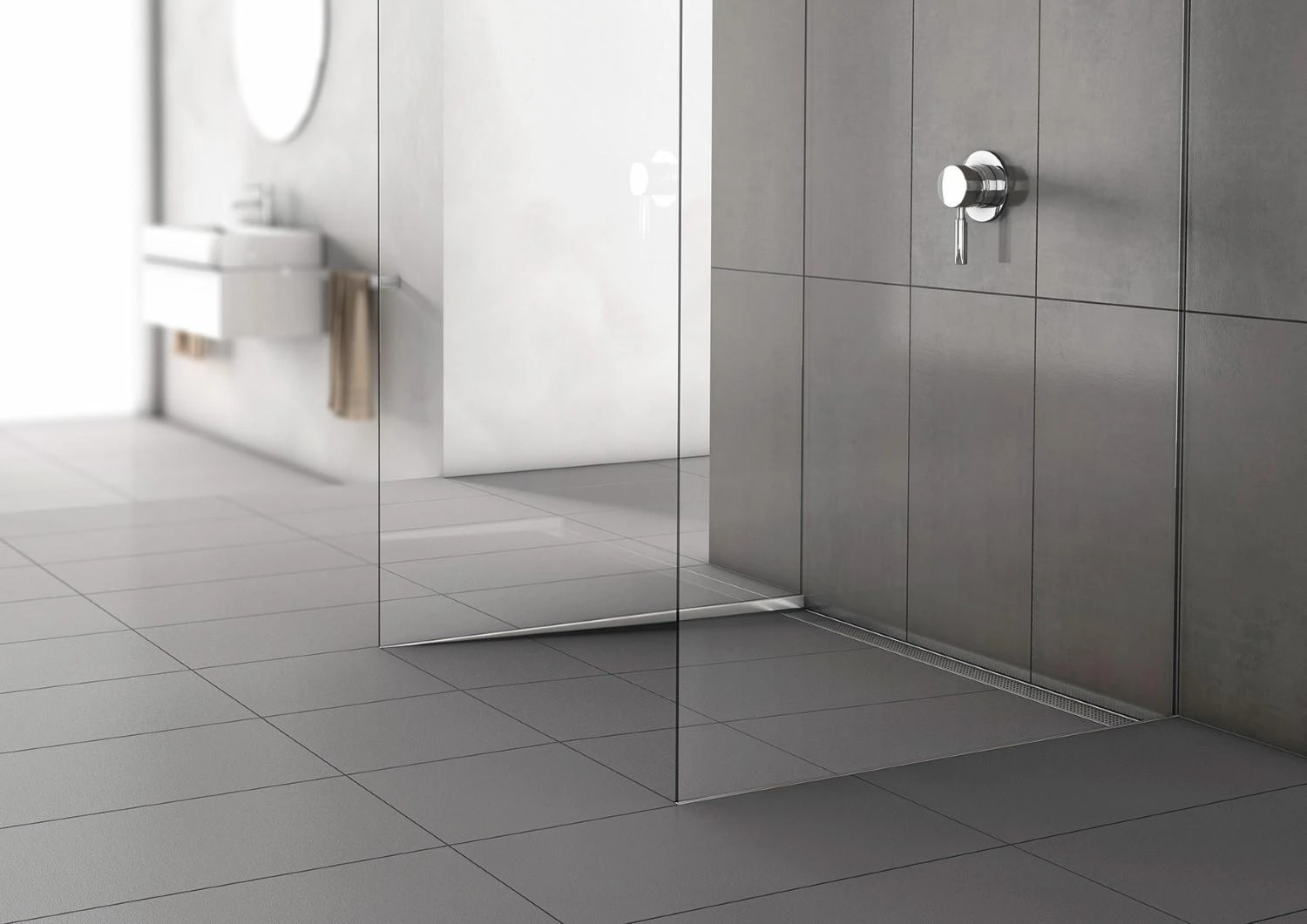 Profiliuotis ACO ShowerStep, metalo matinė, 990/12.5/30 mm, kairinis
