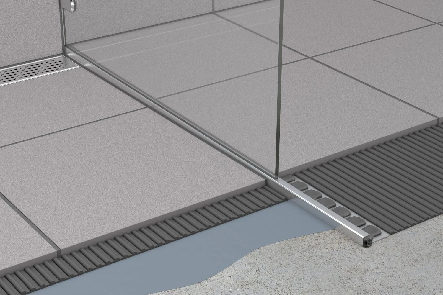 Profiliuotis ACO ShowerStep, metalo matinė, 990/12.5/30 mm, kairinis