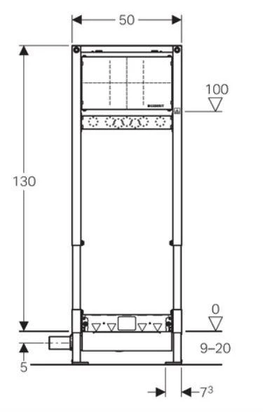 Rėmas dušo latakui GEBERIT, Duofix ShowerDrain H130
