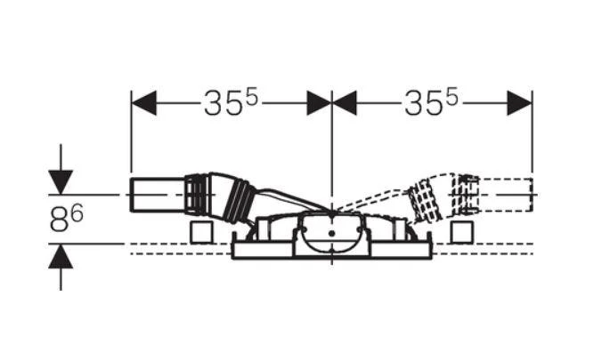 Rėmas dušo latakui GEBERIT, Duofix ShowerDrain H130