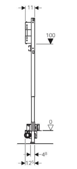 Rėmas dušo latakui GEBERIT, Duofix ShowerDrain H130