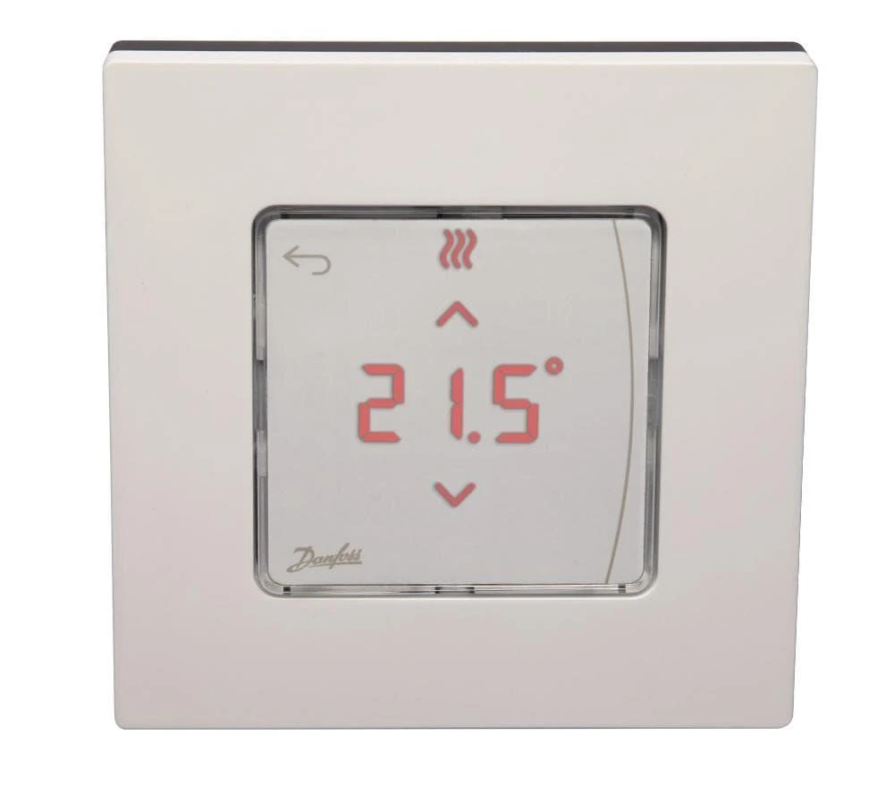 Šildymo valdymo sistema Danfoss Icon, termostatas bevielis, su infraraudonųjų spindulių grindų temperatūros jutikliui ir ekranu, virštinkinis