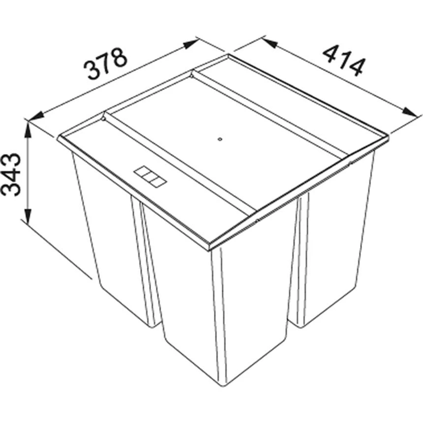 Šiukšliadėžė FRANKE, Easy Sort, 45, 1x14,5L+2x7,5L