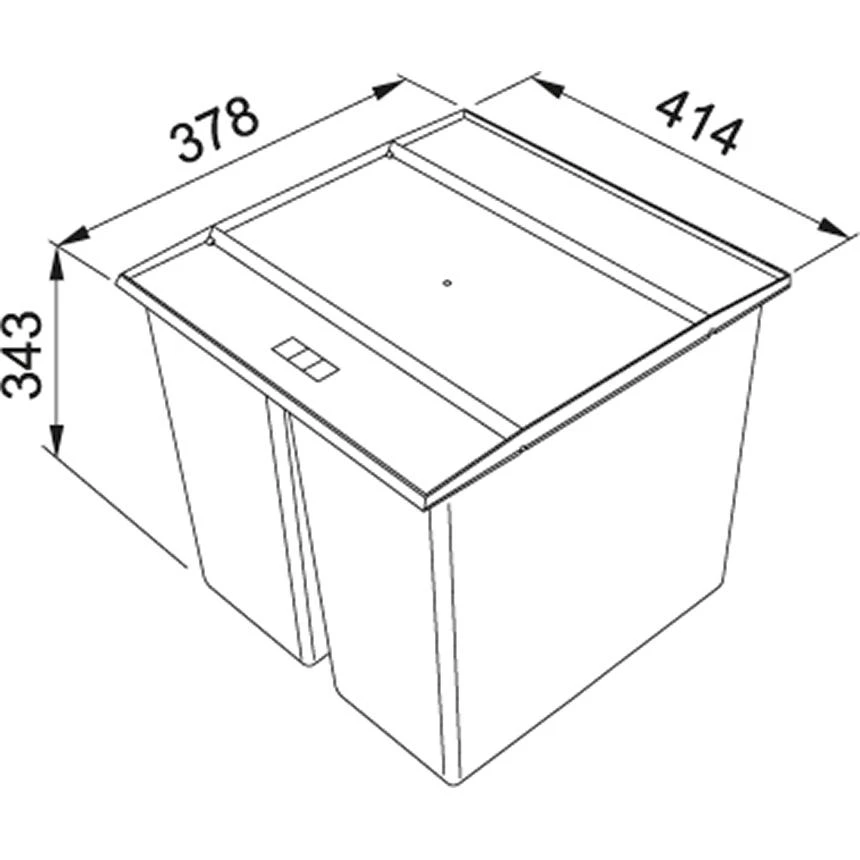 Šiukšliadėžė FRANKE, Easy Sort, 45-2, 2x14.5L