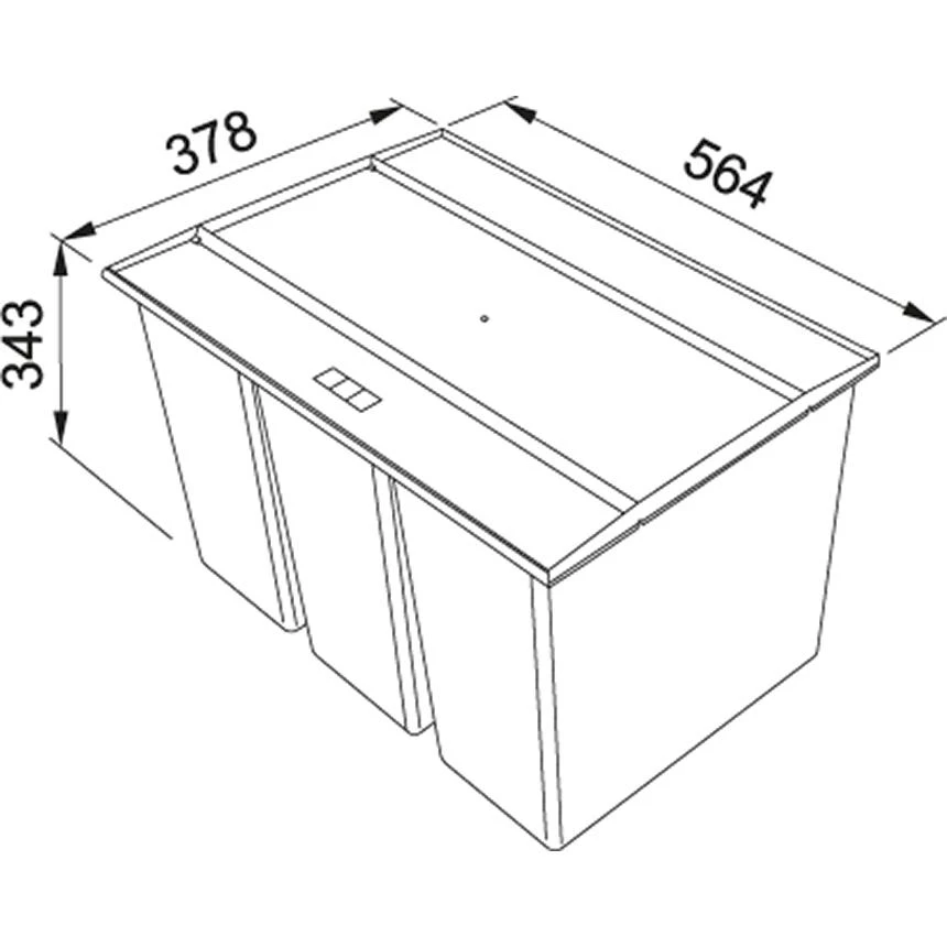 Šiukšliadėžė FRANKE, Easy Sort, 60-3, 3x14,5l
