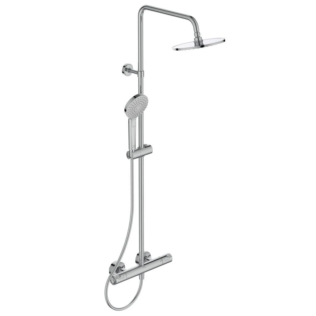Stacionari dušo sistema Ideal Standard Ceratherm T50, su Ø200 galva ir rankiniu dušu, chrom