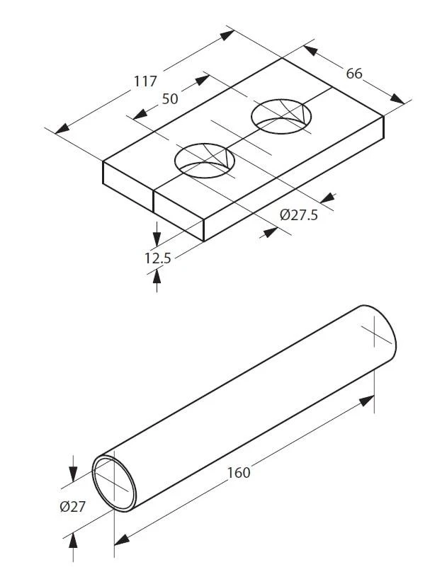 Termostatinio elemento Danfoss VHX apdaila, balta