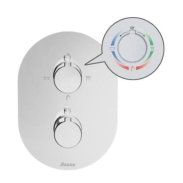 Termostatinis potinkinis maišytuvas Ravak Chrome, CR 067.00 skirtas trijų režimų R-box Multi