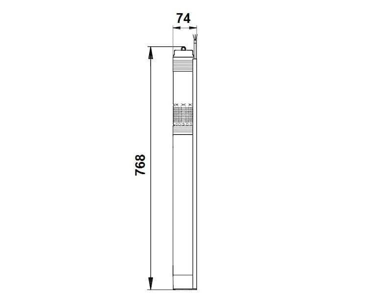 Vandens tiekimo siurblys Grundfos, gręžiniui, SQE 2-70