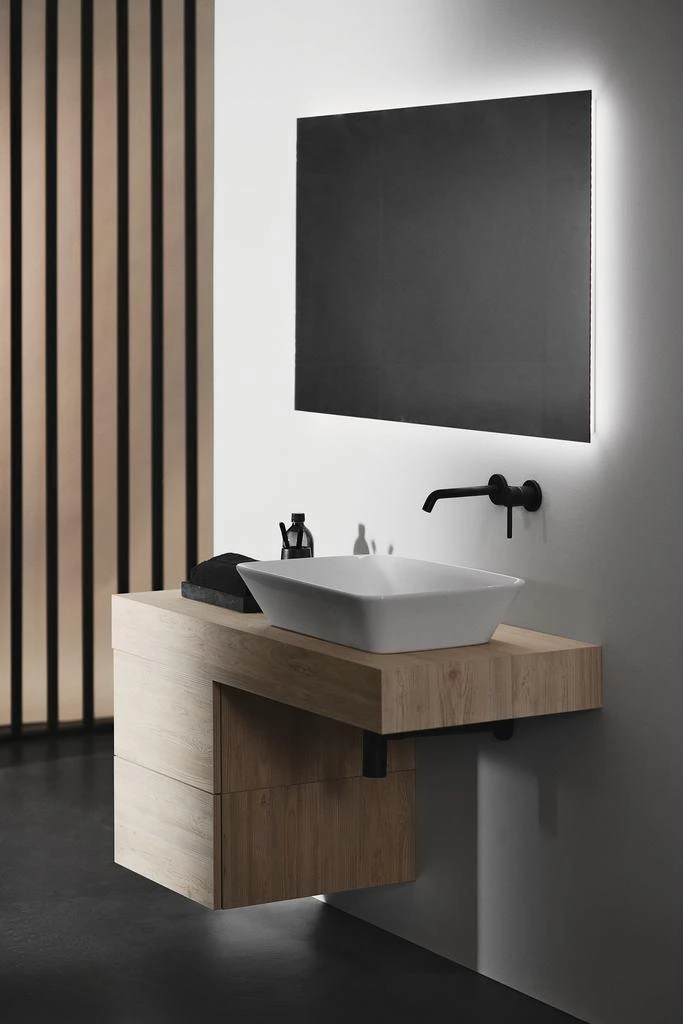 Virštinkinė dalis praustuvo maišytuvui Ideal Standard Ceraline, Silk Juodas matinė juoda