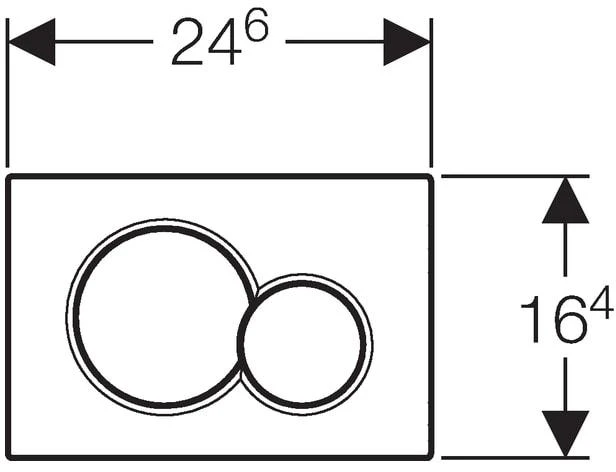 SIGMA 01 vandens nuleidimo mygtukas baltas