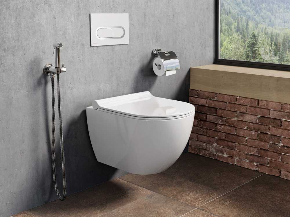 WC klavišas Ravak, Chrome baltas
