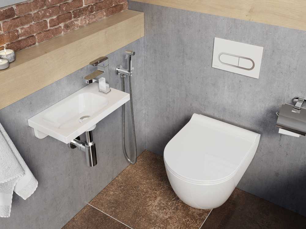 WC klavišas Ravak, Chrome baltas