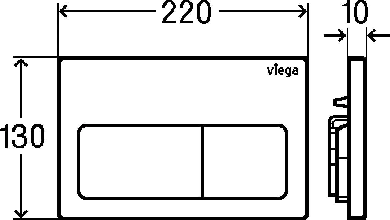 WC klavišas Viega Prevista, Visign For Life 5, matinis chromas