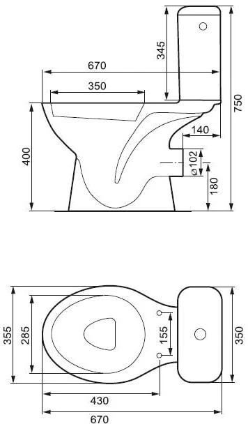 WC pastatomas Mito Red su dangčiu