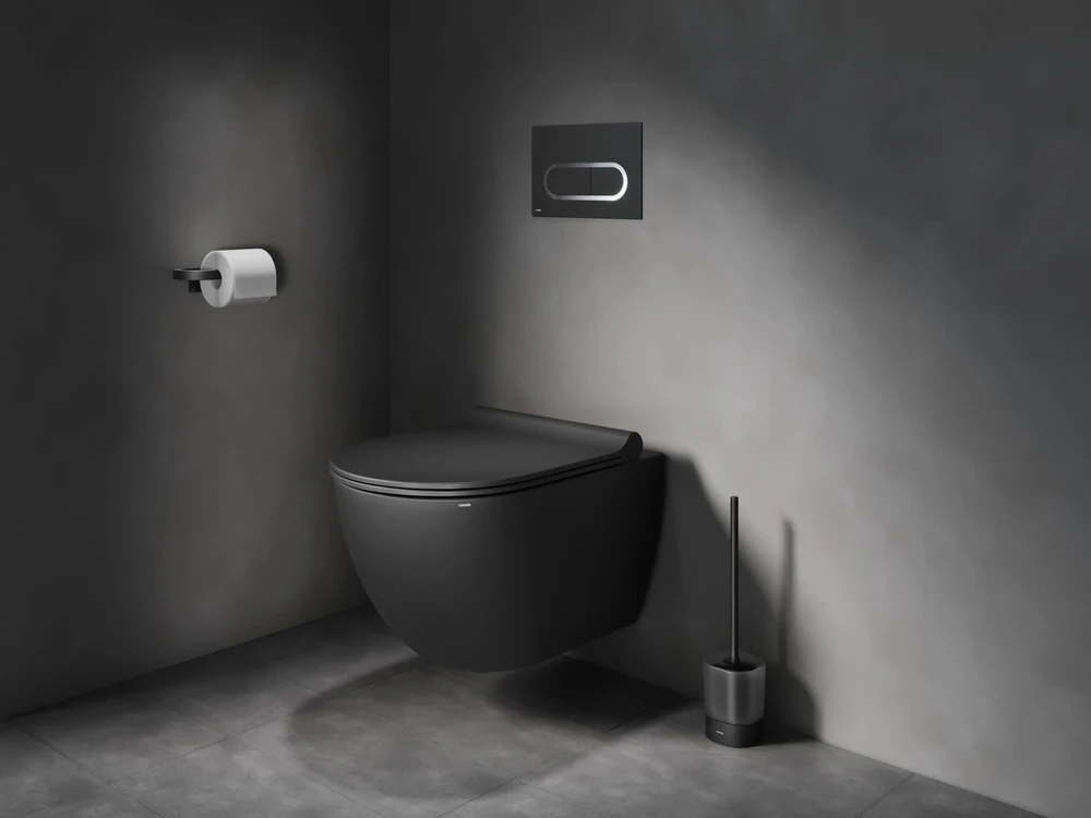 WC popieriaus laikiklis Ravak Chrome II, CR II 400.20BLM matinės juodos spalvos