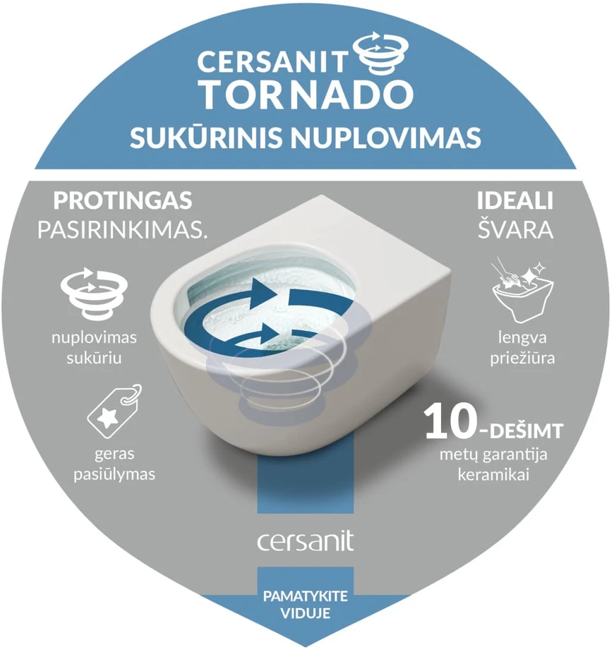 WC rėmo komplektas Cersanit, C676 System 40, sūkurinis