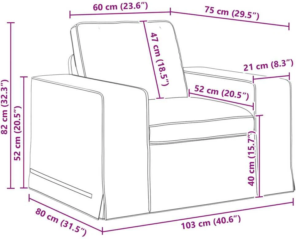 Sofa Tamsiai žalia 103 x 80 x 82 cm audinys