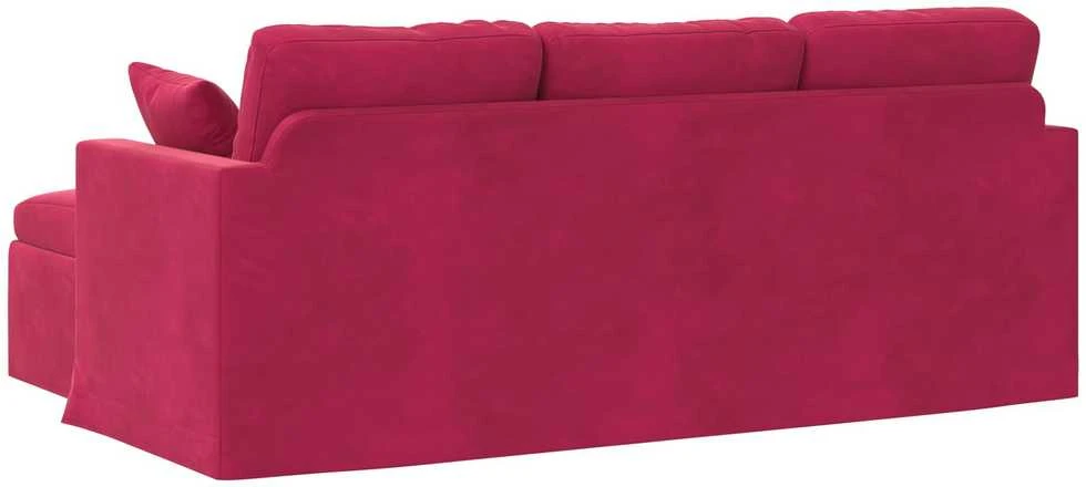Sofa Vyno raudona 198 x 134 x 80 cm Aksomas