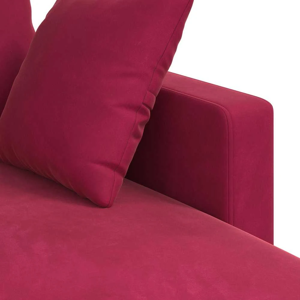 Sofa Vyno raudona 198 x 134 x 80 cm Aksomas