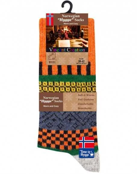 Norvegiško stiliaus vilnonės megzto rašto kojinės HYGGE „Vincent Creation“, 3 poros