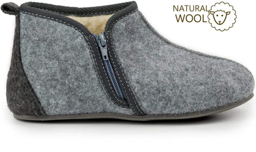 Nowo® aukštos veltinio šlepetės su avies vilnos pamušalu