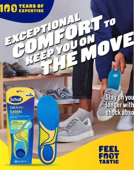 Scholl GelActiv Everyday gelio vidpadžiai vyrams, 1 pora