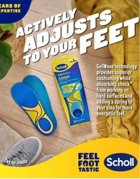 Scholl GelActiv Everyday gelio vidpadžiai vyrams, 1 pora