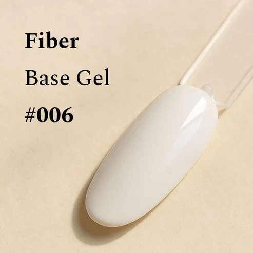 FEHU Bazinis gelis su pluoštu #06 pieno baltumo, 30 ml | Fiber Base Gel #06 Milky Baltas 30 ml