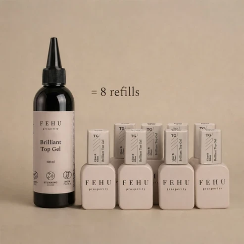 FEHU Blizgus viršutinis gelis Brilliant, 100 ml | Brilliant Top Gel, 100 ml