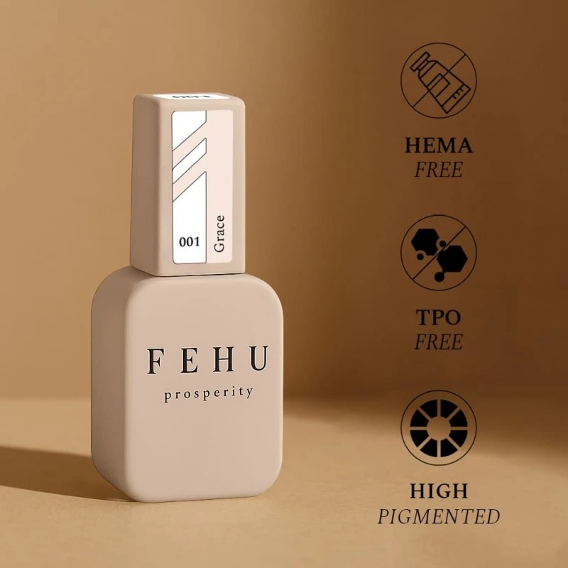 FEHU Gelinis lakas #001 Grace, 12 ml | Gel Polish #001 Grace, 12 ml