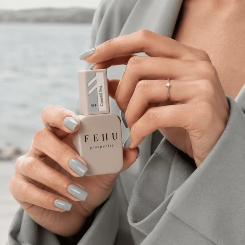 FEHU Gelinis lakas #014 Coastal Fog, 12 ml | Gel Polish #014 Coastal Fog, 12 ml