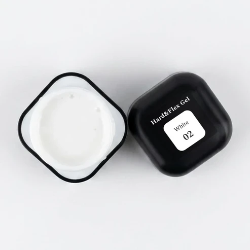 FEHU Modeliavimo gelis Hard & Flex #02 baltas, 30 g | Hard & Flex Gel #02 Baltas, 30 g