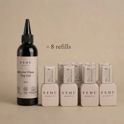 FEHU Viršutinis gelis Mirror Glass, 100 ml | Mirror Glass Top Gel, 100 ml