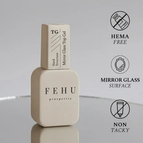 FEHU Viršutinis gelis Mirror Glass, 12 ml | Mirror Glass Top Gel, 12 ml