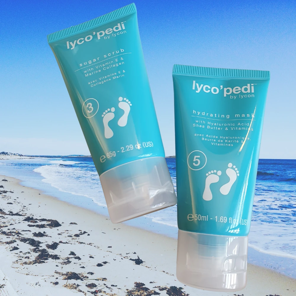 Lycon Lyco’pedi pėdų šveitiklis cukraus pagrindu 65 g + drėkinanti pėdų kaukė 50 ml | LYCO’PEDI SUGAR SCRUB 65 g + LYCO’PEDI HYDRATING MASK 50 ml