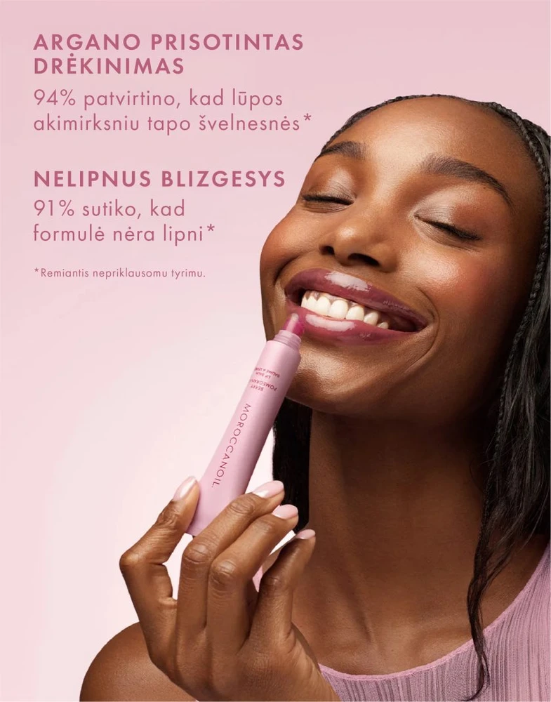 MOROCCANOIL maitinantis lūpų balzamas - Granatų uoga, 15g | Berry Pomegranate Lūpų balzamas, 15g