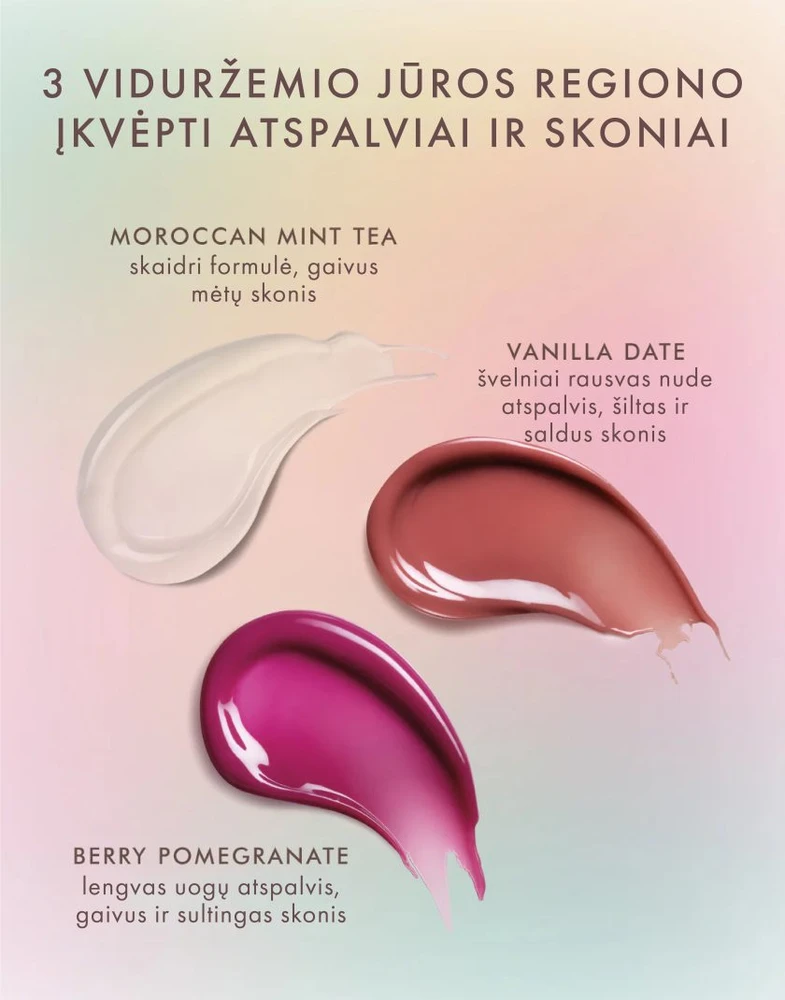MOROCCANOIL maitinantis lūpų balzamas - Vanilės datulė, 15g | Vanilla Date Lūpų balzamas, 15g
