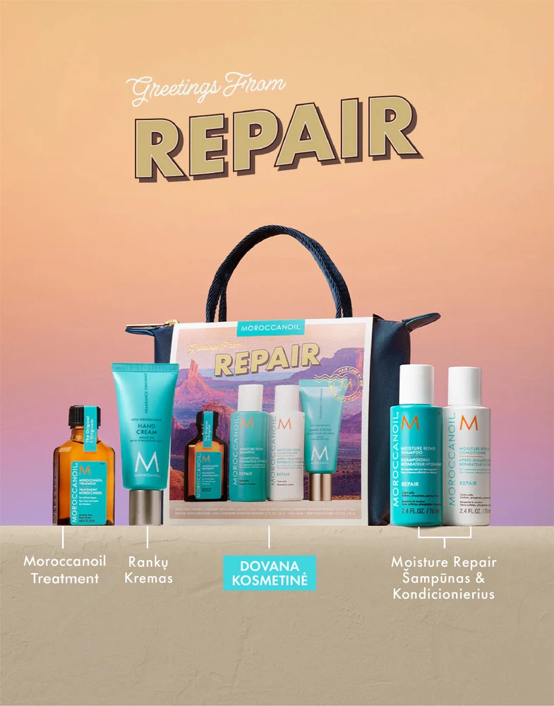MOROCCANOIL Plaukus atstatantis kelioninis rinkinys | Repair Travel Set